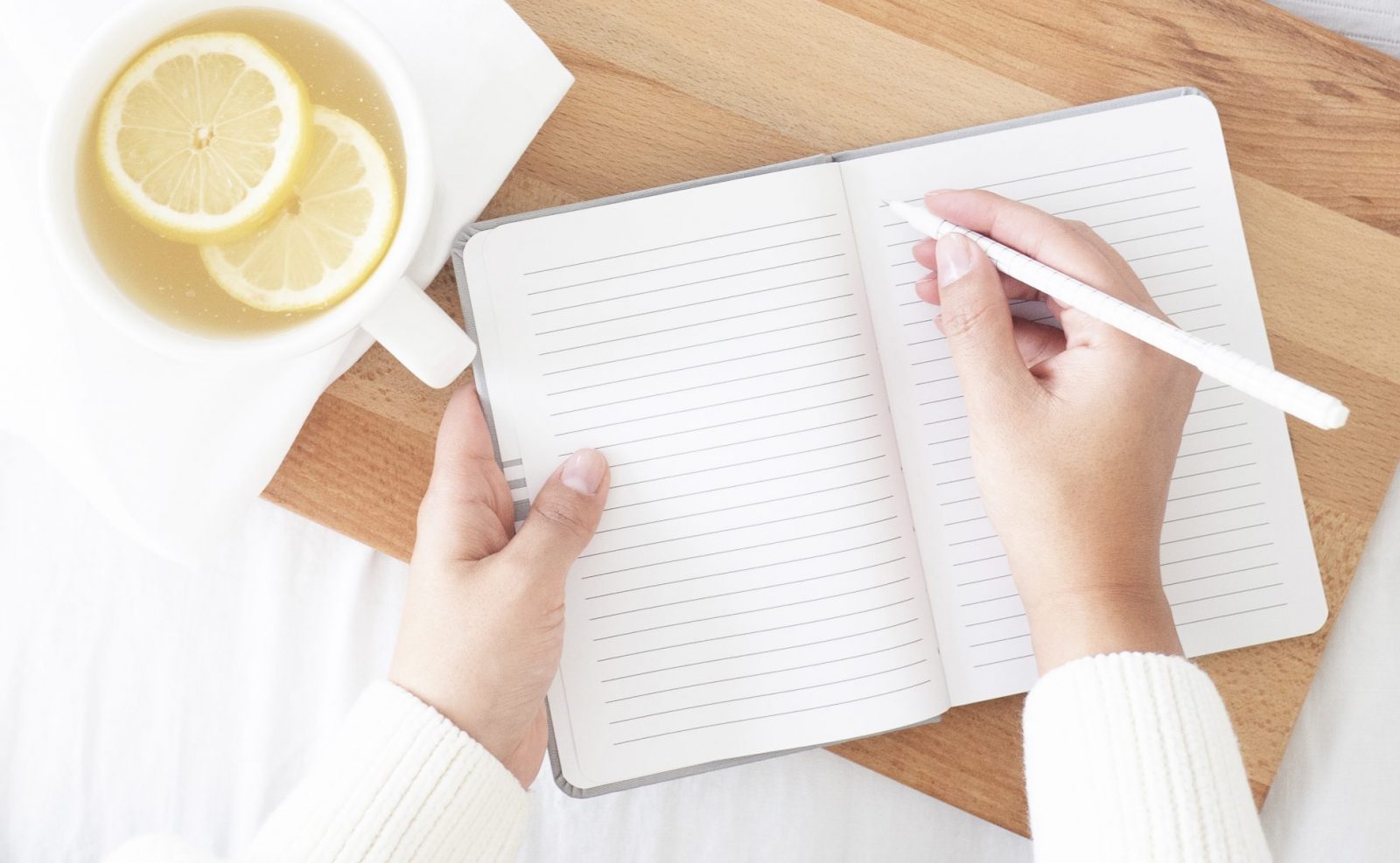 Journaling with tea