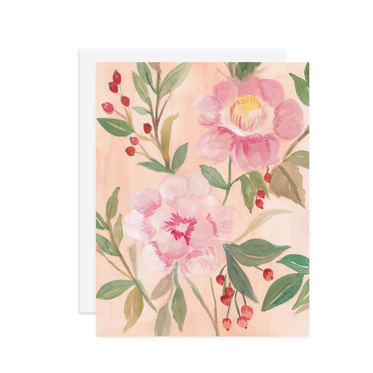 Peach Blooms - A2 note card