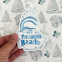 Pensacola Beach Sign Vinyl Sticker