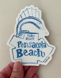 Pensacola Beach Sign Vinyl Sticker