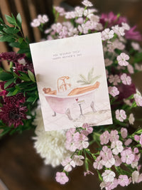 Mom's Tub Time - A2 notecard