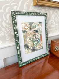 Oyster Shells: Green Framed