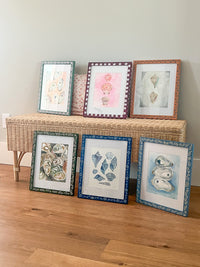 Oysters On Coral: Green Framed