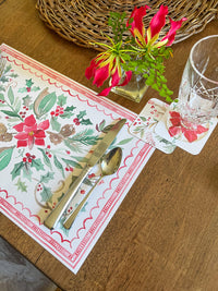 Poinsettia Coasters