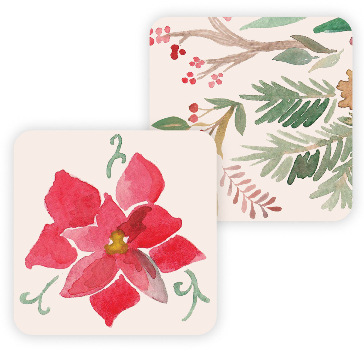 Poinsettia Coasters