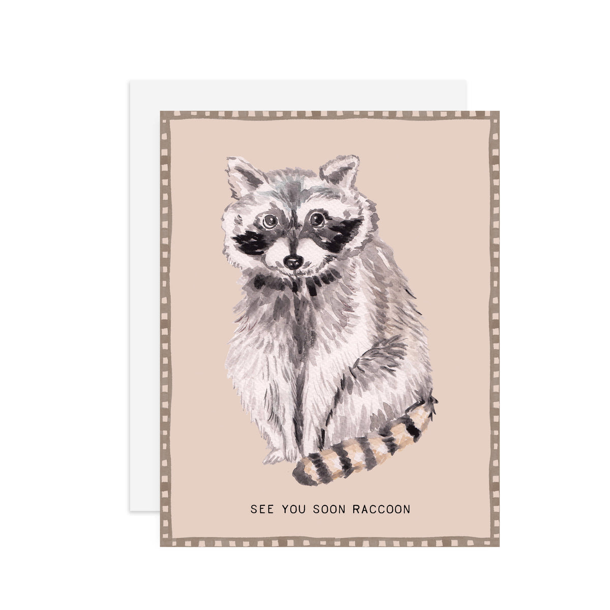 Soon Raccoon - A2 notecard