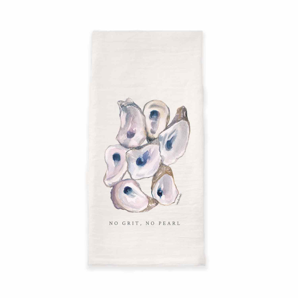 Oyster Grit Tea Towel