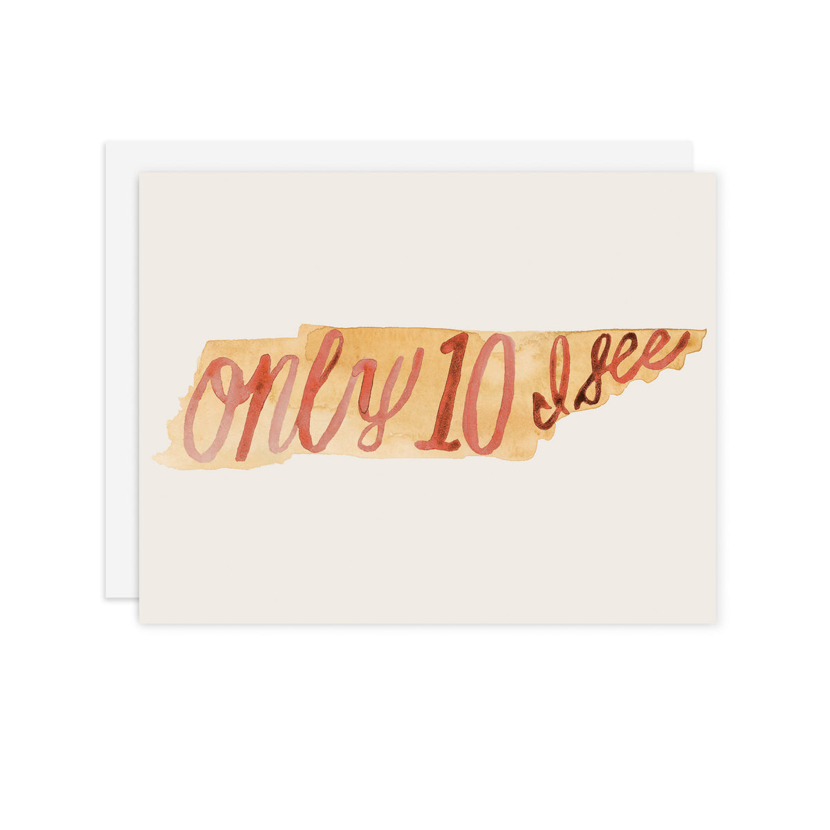 Tennessee 10s - A2 notecard