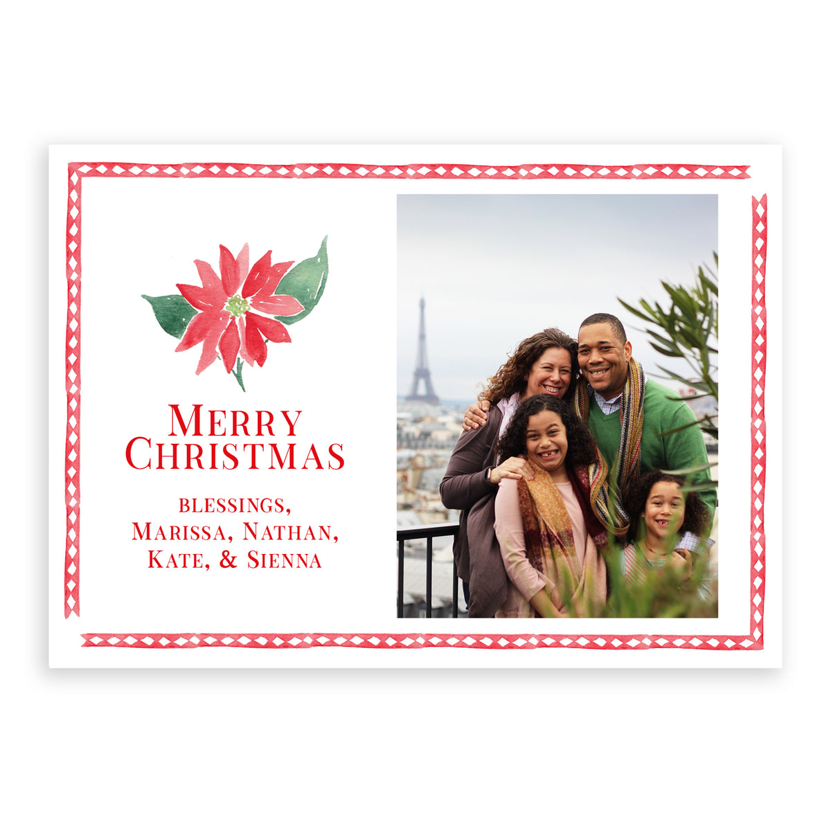 Poinsettia Photo Card