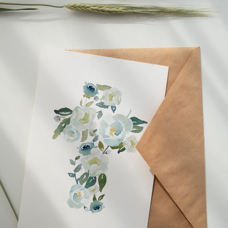 Floral Cross - A2 note card