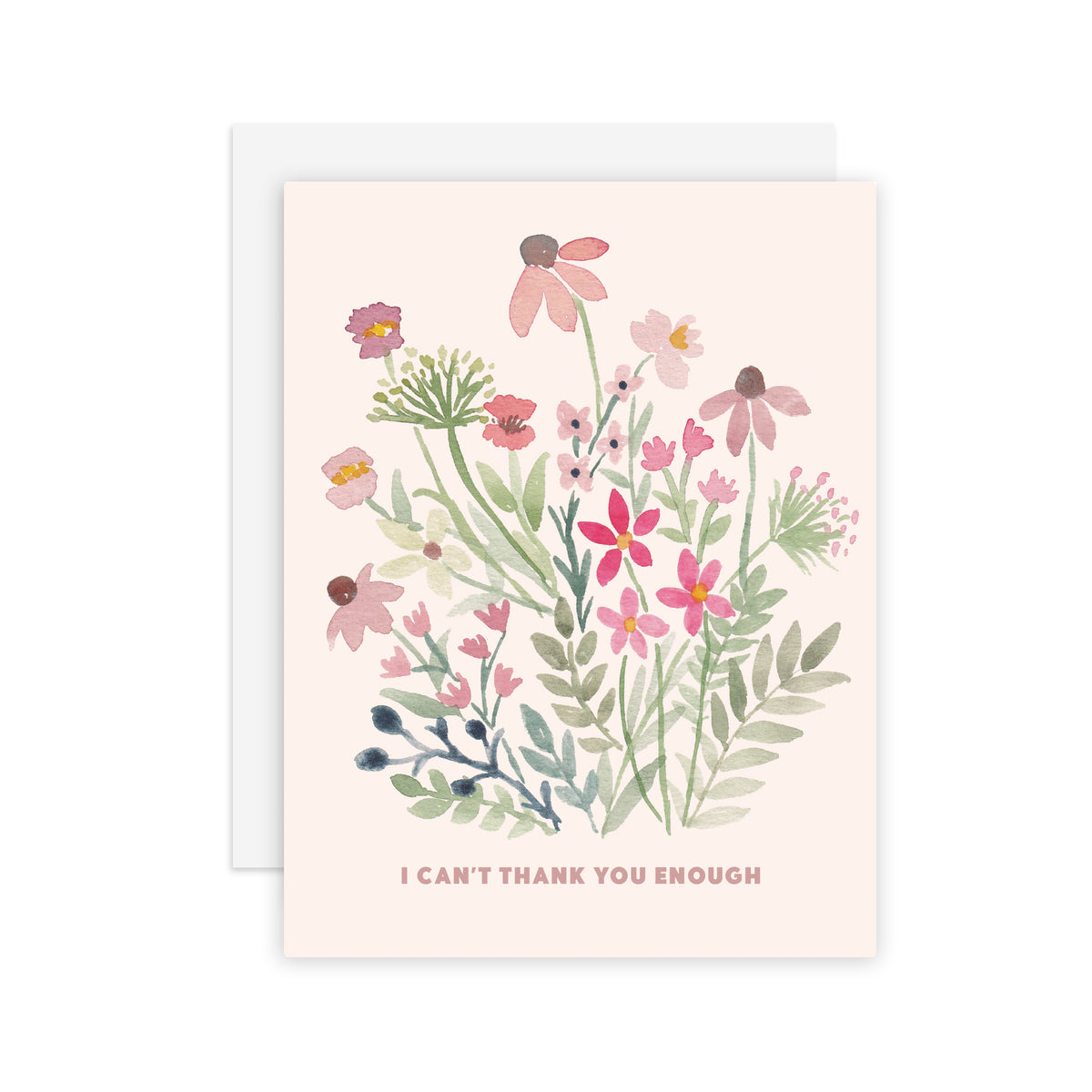 Wildflower Thanks - A2 notecard