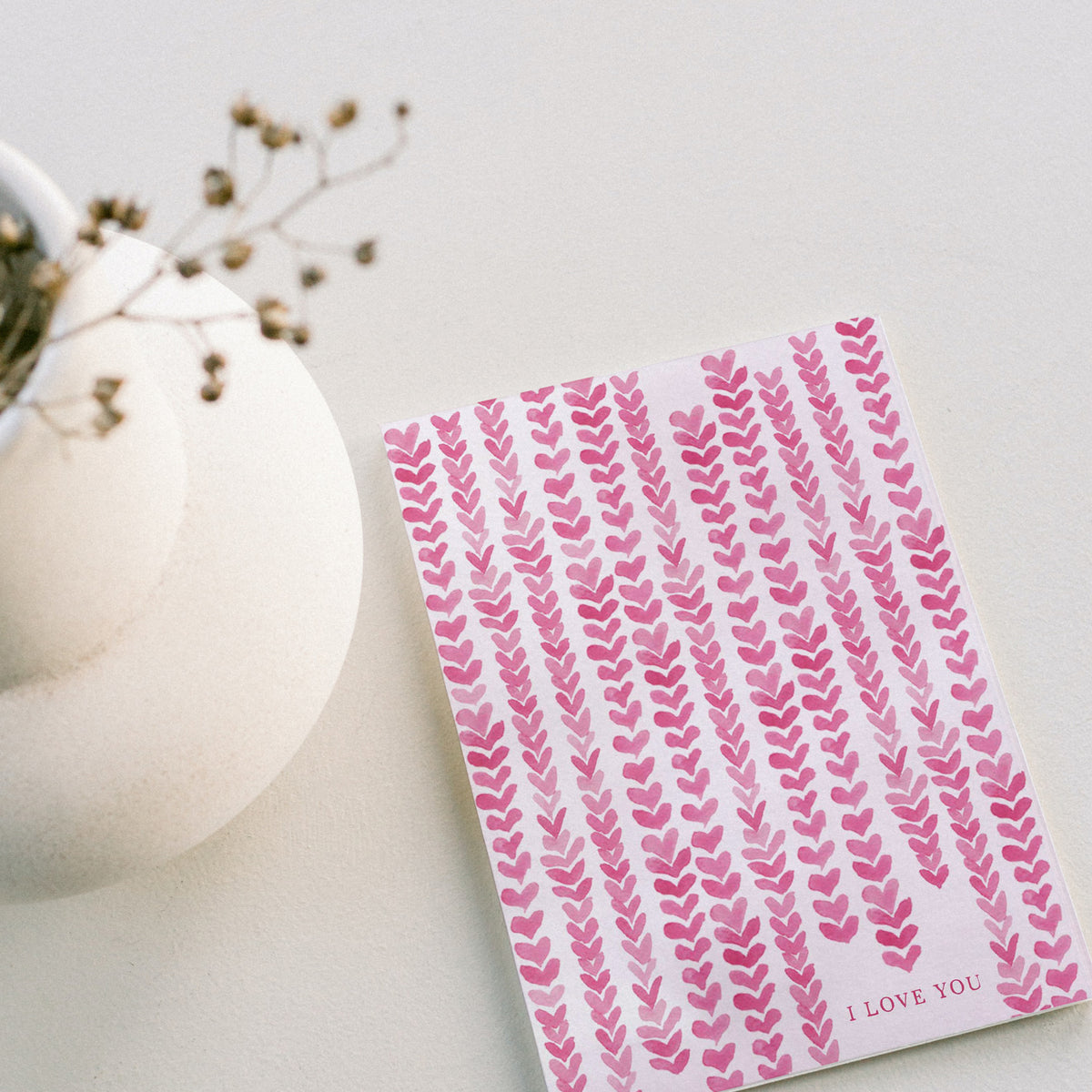Falling Hearts - A2 notecard