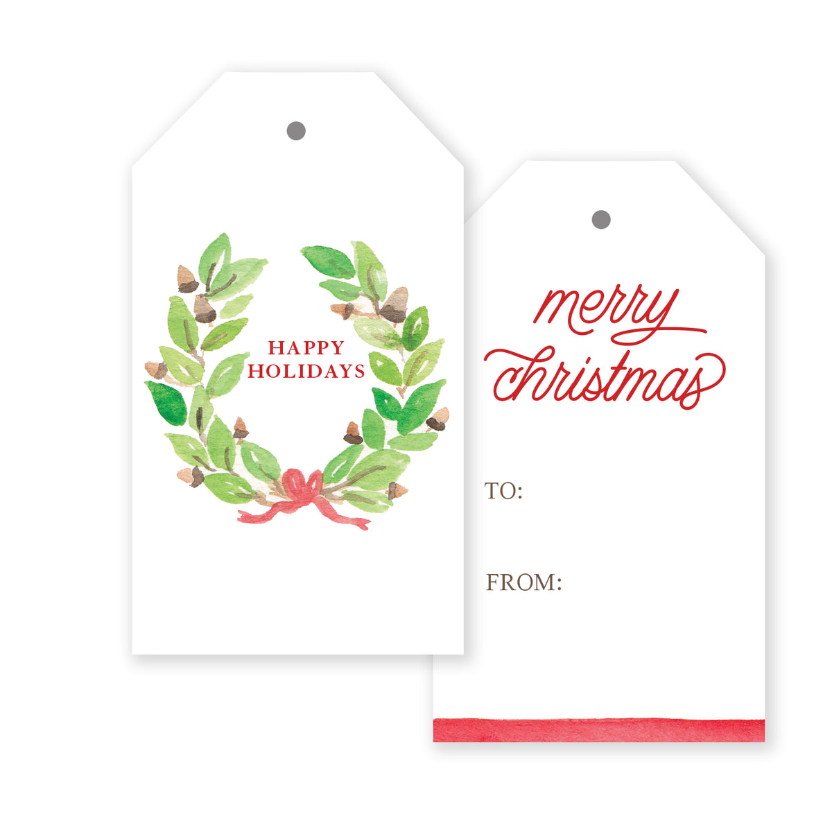 Holiday Wreath Gift Tag | Box Set of 12