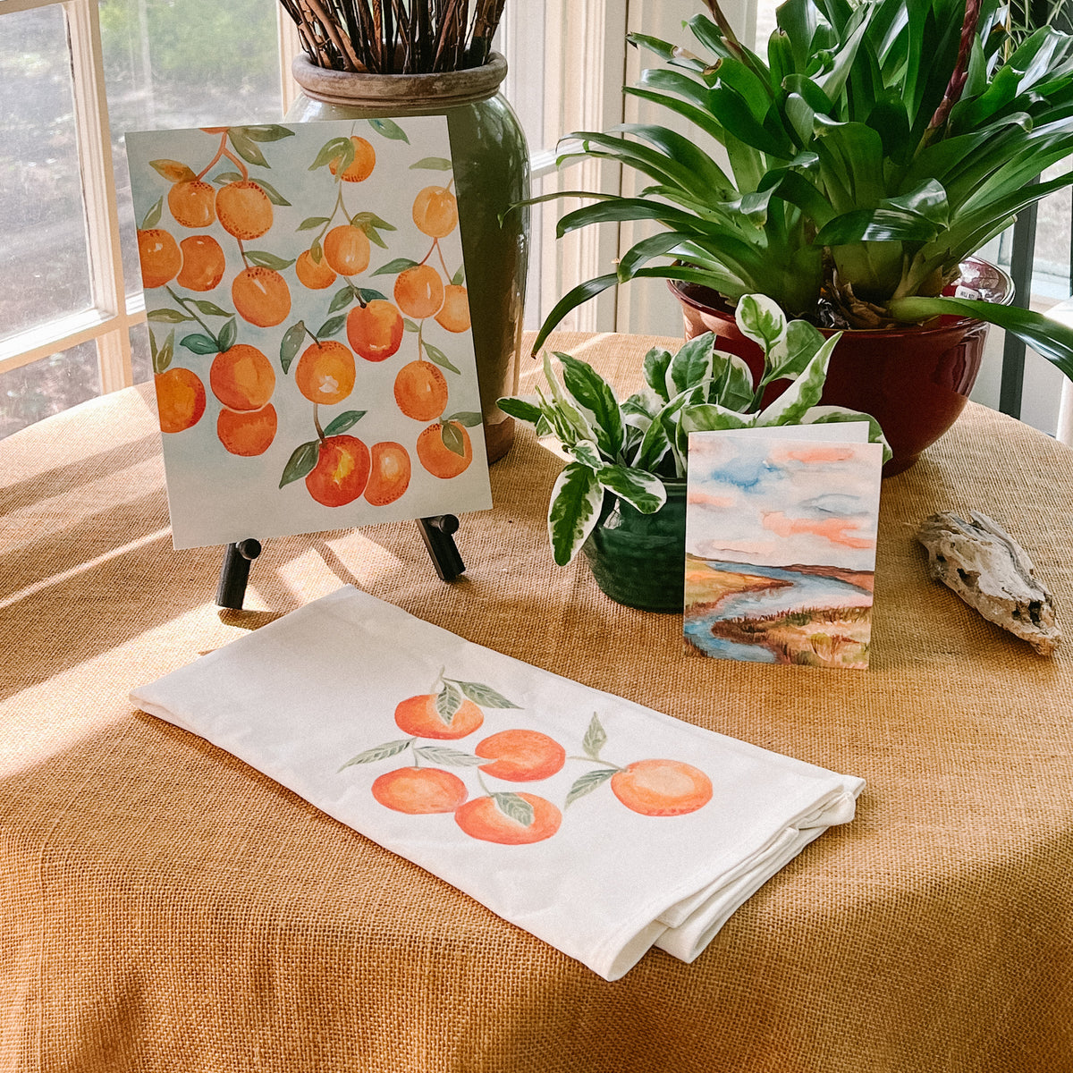 Oranges Tea Towel