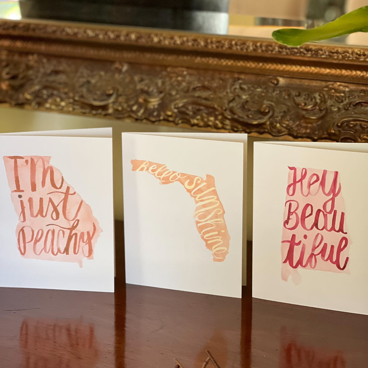 GA Peach - A2 notecard