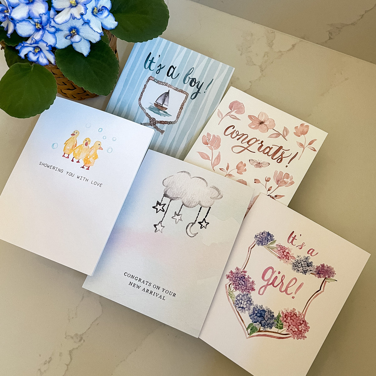 Congrats blush - A2 notecard