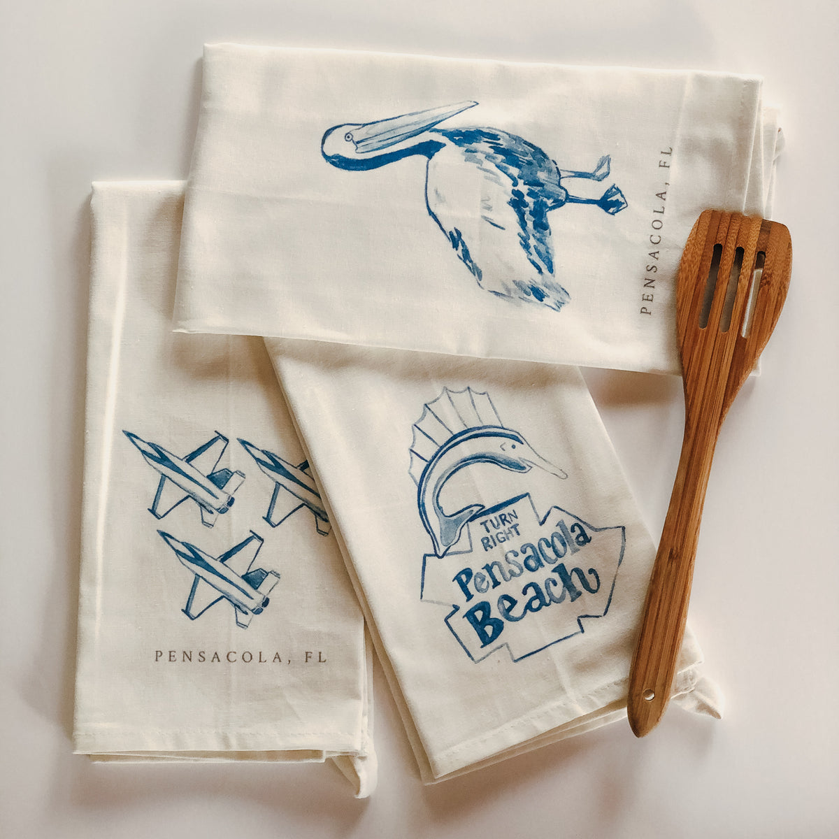 Pensacola Pelican Tea Towel