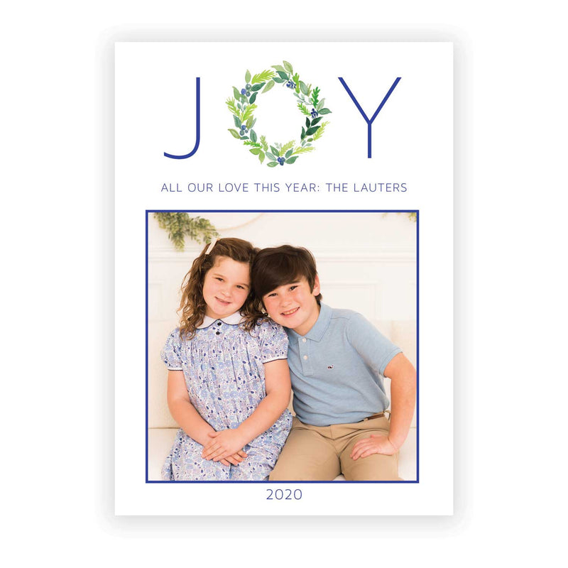 Joy Christmas Photo Card