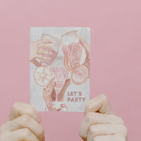Let's Party - A2 notecard