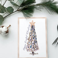 Oyster Christmas Tree - A2 notecard