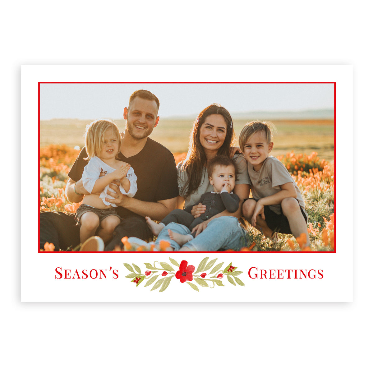 Red Bloom Photo Card