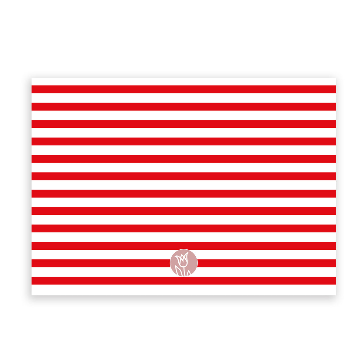 Red Floral Wreath Photo Card