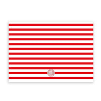 Red Floral Wreath Photo Card