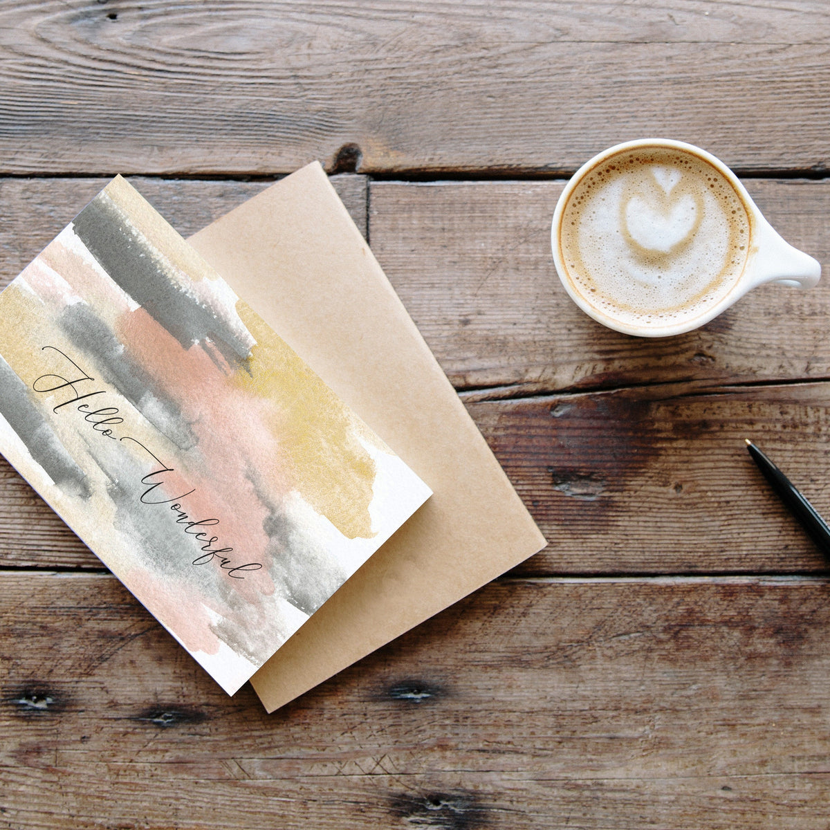 Hello Wonderful - A2 note card