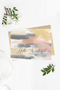 Hello Wonderful - A2 note card