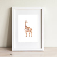 Giraffe Watercolor Print