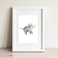 Elephant Watercolor Print