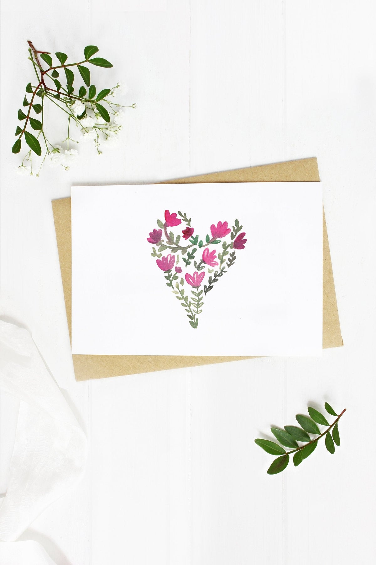 Flower Heart - A2 note card