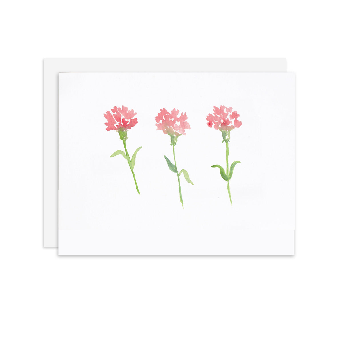 Pink Carnations - A2 note card