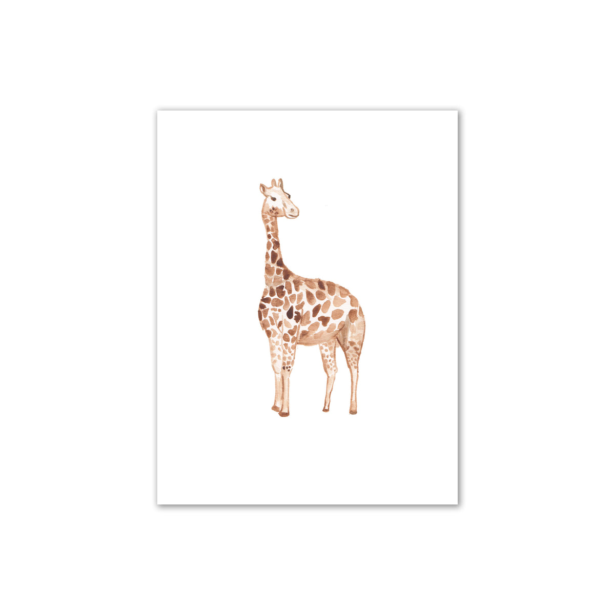 Giraffe Watercolor Print