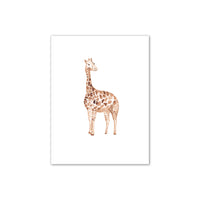 Giraffe Watercolor Print