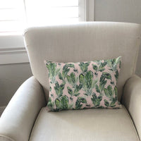Pink Palm Pillow 14"x20"