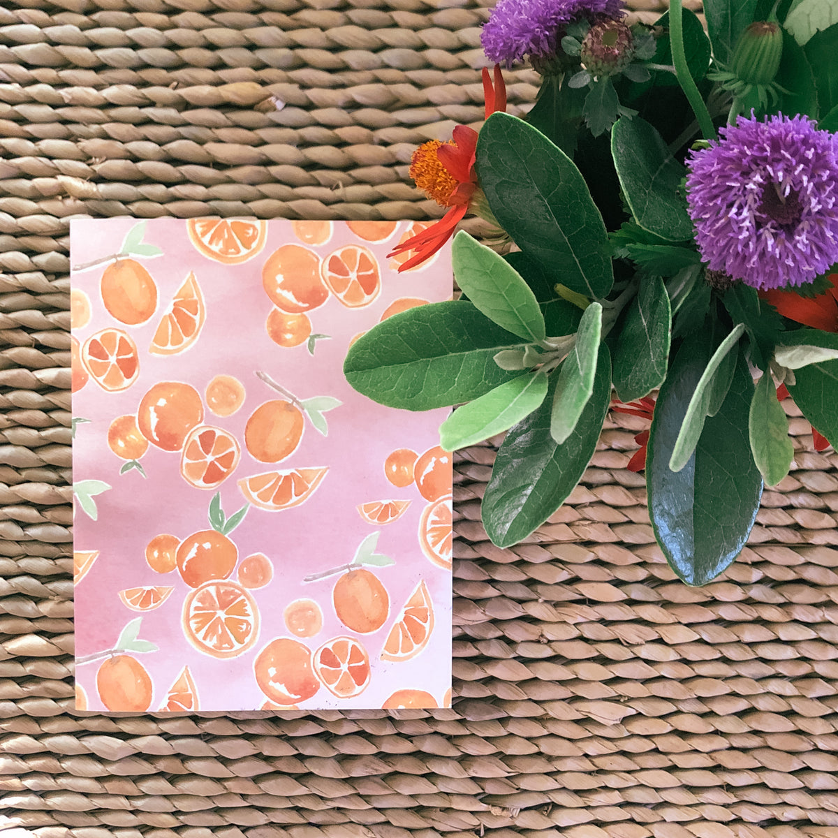 Everyday Oranges - A2 notecard