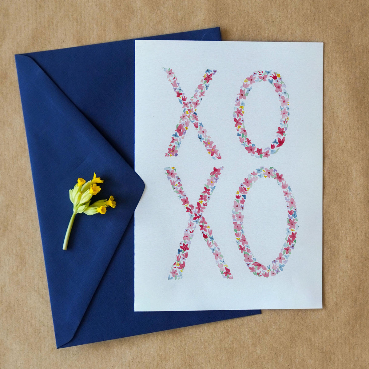 XOXO - A2 notecard
