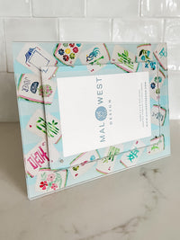 Blue Mahjong Watercolor Acrylic Picture Frame