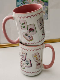 Pink 15oz Mahjong Mug