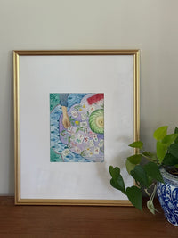 Mahjong In Play - Original Watercolor Painting