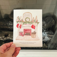 Christmas Mantle - A2 notecard