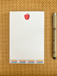 Watercolor Apple | 4x6” Notepad