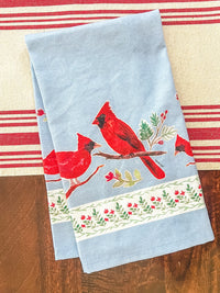 Cardinal & Evergreen Tea Towel