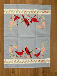 Cardinal & Evergreen Tea Towel