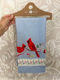 Cardinal & Evergreen Tea Towel