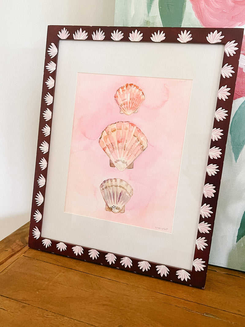 Scallops: Pink Framed