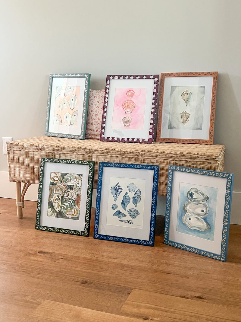 Oyster Shells: Green Framed