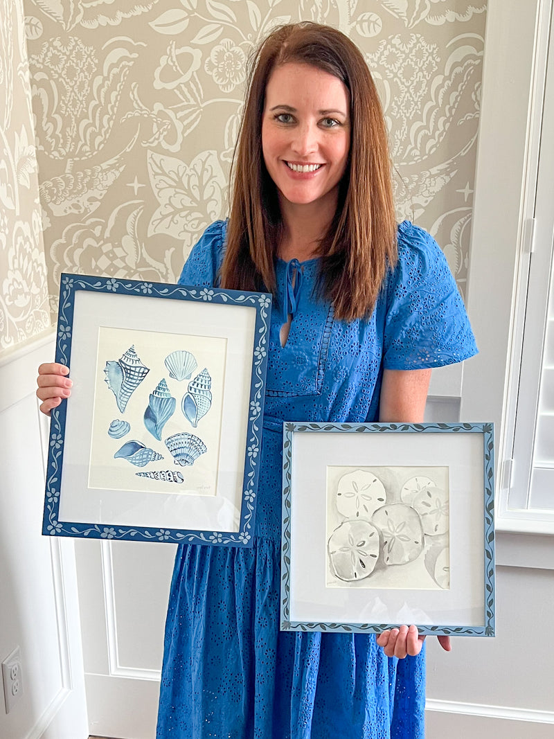 Sand Dollar: Blue Framed