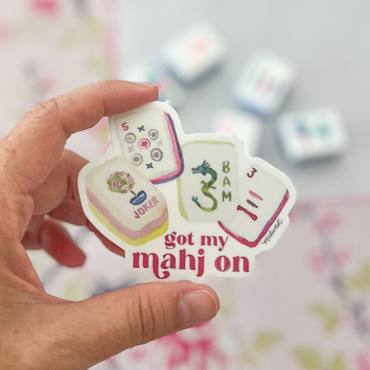 Mahjong Vinyl Sticker